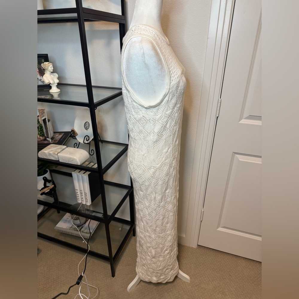 NWT Z Supply Mallorca Crochet Midi Dress White Size L - Picture 7 of 10